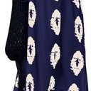 PRETTYGARDEN Women's Summer One Shoulder Maxi Dresses Printed Flowy Boho Beach Vacation Long Sundress (Navy Apricot Floral, Small)
