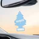 Little Trees Cardboard Hanging Car, Home & Office Air Freshener, Summer Linen (Pack of 24)