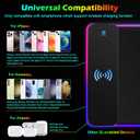 RGB Gaming Mouse Pad Wireless Charging 15W with LED Cable, XXL Large Mousepad 800x300x4mm with 13 Light Modes Non-Slip Rubber Base, Waterproof Computer Mat for Home Office Gaming Keyboard Desk Decor