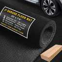 20' x 7'4" Garage Floor Mats - All-Weather Garage Floor Mats for Under Car, Absorbent Oil Spill Mat, Anti-Slip Garage Carpet, Reusable Garage Mats with Waterproof Backing, Garage Car Mat & Floor Rug (Black)