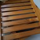 Utoplike Teak Wood Bathroom Shelf Organizer Stand, Standing Shower Caddy, 30D x 40W x 110H cm