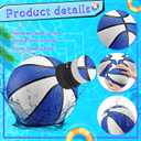 Seenelling 6 Pack Pool Basketball Size 3/4 Water Basketball Bulk with Pump Mini Ball Summer Pool Water Games for Indoor Outdoor Mini Ball Holder Waterproof Party Favors