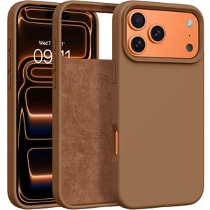 BENTOBEN Magnetic for iPhone 17 Pro Max Case 6.9", Compatible with Magsafe, Silky Liquid Silicone, Slim Soft Full-Body Shockproof Protective, Women Men Phone Cover for iPhone 17 Pro Max, Brown