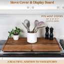 Extra Large Foldable Stovetop Cover Cutting Board Double-Sided 29" x 21" Collapsible Noodle Board XL Prep, Charcuterie & Sink Cover | Acacia Wood