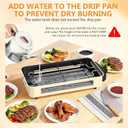 Electric Indoor Grill 1500W -2 in 1 Smokeless Indoor Grill for Kitchen with Non-stick Removable Grill & Griddle Plate,Temperature Control Korean BBQ Grill with 3 Cheese Pans Dishwasher Safe