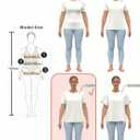 Women's Y2k Letter Print Short Sleeve Tee Shirts Striped Crewneck Drop Shoulder Loose T Shirts