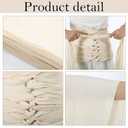 Hahafelt Bengkung Postpartum Belly Binding Wrap Traditional White Unbleached Muslin Cotton Cloth Postpartum Wrap for Women Pregnancy Waist Supply 17 Yards Long(Locked Edge)