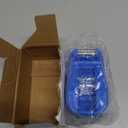 Desktop Office Tape Dispenser, Fits Standard 1-Inch Core Tapes, Weighted Base, Sharp Metal Blade, Smooth Cutting, Adhesive Roll Holder for Office, School, Shop, Home & Business - Bright Blue