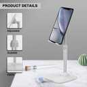 Doboli Cell Phone Stand, Phone Stand for Desk, Phone Holder Stand Compatible with iPhone and All Mobile Phones Tablet, Gifts for Adults Women Men Mom Wife, White
