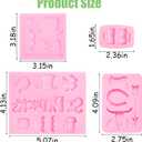 2 x St Patrick'S Day Silicone Molds 4 Pcs, Shamrocks Chocolate Fondant Mold Bull Head Arrow Beer Mug Horse Shoes Hat Clover Beard Bow Beard for Cake Decoration Cupcake Topper Resin Polymer Clay Crafts