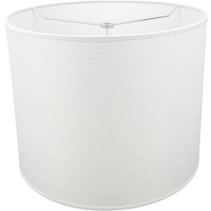 10" Wx 10" H Drum Lampshades, No Assembly Required, Fabric Lampshade for Table Lamp, Bedside Lamp, Floor Lamp, Metal Spider Fitter, White