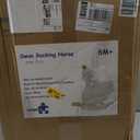 labebe Kids Rocking Horse White Swan with Little Plush Doll Toys, Stuffed Animal Wooden Rocker for Children 6 Months Boys and Girls/Nursery Christmas, Birthday Gift (Rocking Swan with Doll)