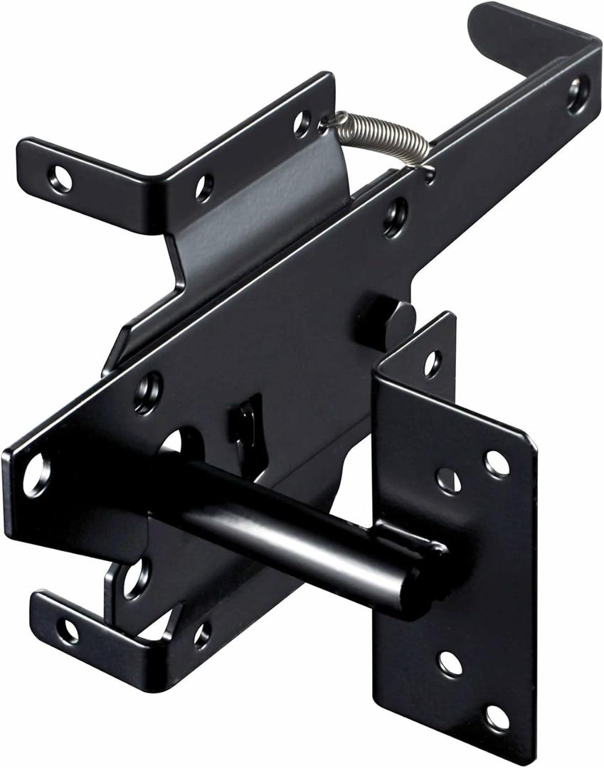 skysen Carbon Steel Vinyl Wood Fence Post Mount Gate Latch(2066-cs-p)