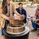 TIKI Reunion Fire Pit Heat Deflector & Screen with Poker Outdoor Fire Pit Accessories for More Warmth & Safety Spark Protector & Ember Guard for Even Heat Distribution Durable Metal Design