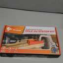 Pocket Hole Jig System Kit, Pocket Screw Jig with 11 Inch Clamp, Square Driver Bit, Hex Wrench, Depth Stop Collar, Step Drill Bit, Coarse Square Driver Screws, All In One for Joinery Work