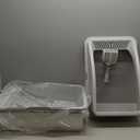 2 Pack Stainless Steel Litter Box | XL Enclosed Cat Litter Boxes with Lid for Big Cats and Multi-Cats | High Sided, Anti-Urine Leakage | Non-Stick BottomSilver Gray