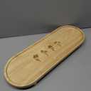 Holiday Home Rubber Wood Footed Charcuterie Board, 
20 inch L x 7.25 inch W x 1.75 inch H