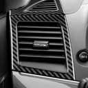 AIRSPEED Carbon Fiber Car Side Air Outlet Stickers Vent Wind Interior Decorative Trim Frame Cover Decal for Mitsubishi Lancer 2008-2015 Accessories (Black)