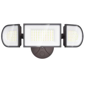 iMaihom 100W Flood Lights Outdoor, 9000LM Ultra Bright LED Flood Light Outdoor, 3 Adjustable Heads Security Lights, IP65 Waterproof Outside Flood Light, 6500K Floodlight for Yard Garage Court (Black)