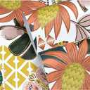 HAOKHOME Boho Peel and Stick Wallpaper Tropical Floral Removable Contact Paper Stick on Wallpaper for Accent Wall Living Room 17.3in x 118in (Yellow/Pink/Green)