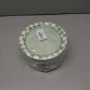 3 x 50PCS Sage Green Gingham Birthday Plates, 7 Inch Disposable Gingham Cake Plates Plaid Dessert Plates for Picnic Barbecue Baby Shower Wedding Birthday Party Decorations