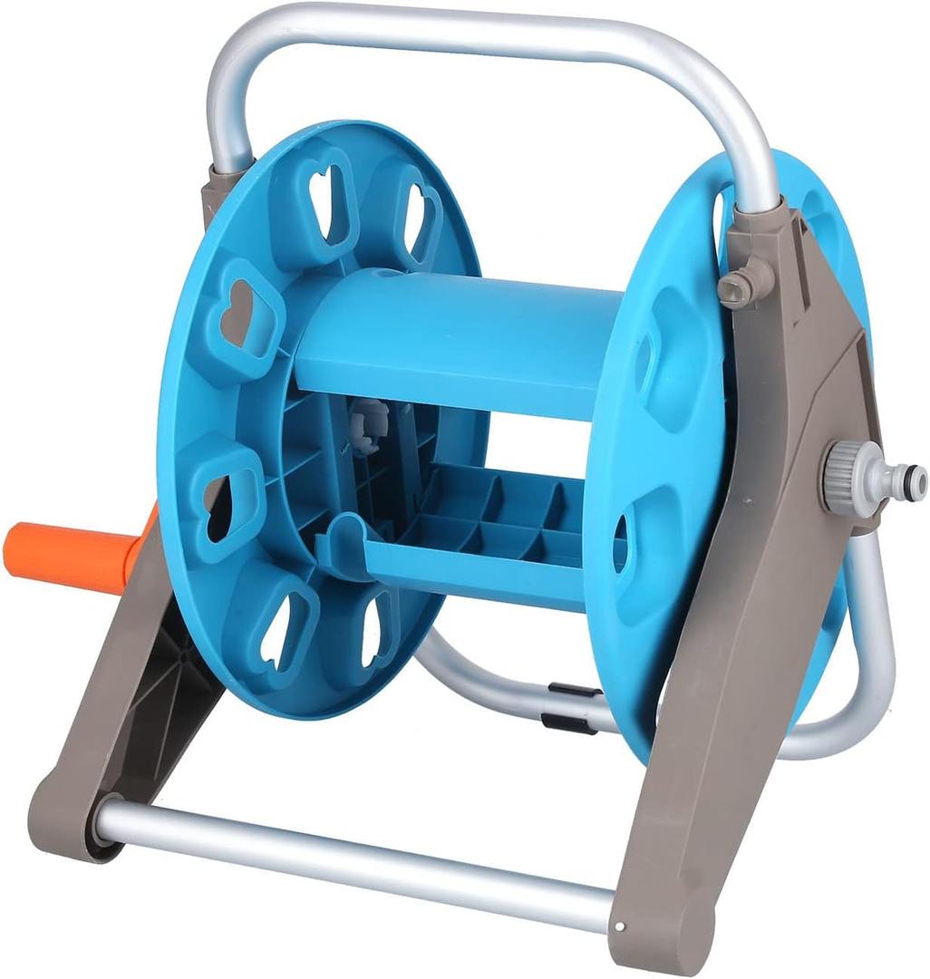 PAER Garden Hose Reel Cart, Portable Hose Reel for G1/2 Inch 98 FT Hose, Black