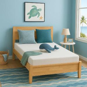 Atlas Mattress Memory Foam Mattress, Gel-Infused with High-Density Base, Medium Firm, CertiPUR-US, Washable Cover, 6 inches, Twin XL