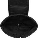 TACNEX Folding Dump Pouch for Duty/Battle/Range Belt Roll Up MOLLE Magazine Drop Pouch Drawstring Open Mag/Tool Recovery Waist Bag Utility Storage Pack for Hunting Shooting (Vertical Black)