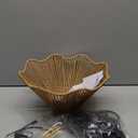 Plug in Pendant Light,Rattan Hanging Lights with Plug in Cord 13FT Hemp Black Cord, On/Off Switch Chandelier for Boho Living Room Bedroom KitchenBulb Included 7 x 13 inch (Umbra Wave-Brown (1-Pack))