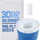 2 x GOKU 30-Pack Swimming Pool Filter Skimmer Socks for Inground & Above Ground Pool Fine Mesh Leaves Pollen Catcher Debris Pre-Filter Scum Sock, Pool Basket Net Protector Strainer Screen Liners Savers
