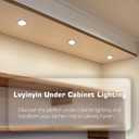 Single LED Kitchen Under Cabinet Puck Light, 120V Direct Wall Plug in Closet Cupboard Night Light, Easy to Mount, Inline On Off Switch, White Wires, 2 Packs, Warm White