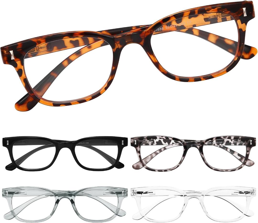BLS BLUES 5 Packs Reading Glasses for Women Blue Light Blocking, Vintage Computer Eyewear