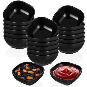 Amazon.com | Nodaaiie 20 Pack Black Wheat Straw Small Bowls, 4.5 OZ Unbreakable Dipping Sauce Dishes, Microwave & Dishwasher Safe Mini Prep Bowls for Snacks, Desserts, Condiments: Dessert Bowls