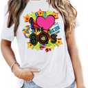 80s Shirt for Women: I Love The 80's Shirt Vintage 80s Shirts Casual Retro 80s Outfits Fashion 80s Nostalgia Tees Tops (White, XL)