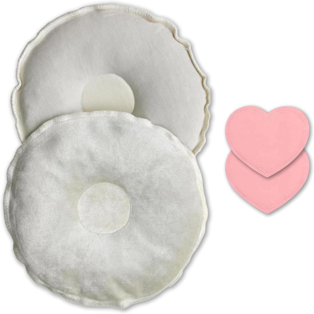Bamboobies Soothing Nursing Pillows, Daytime Nursing Pads - Reusable, Hot Cold Compress for Breastfeeding- Discreet Leak-Proof Washable Pads for Breastfeeding - 2 Compress Pads, 2 Nursing Pads (2 Count (Pack of 1))