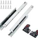 6 Pair 18 Inch (450mm) Soft Close Undermount Drawer Slides,100LB Load Capacity Full Extension Concealed Bottom Mount Drawer Glides Rails with 3D Locking Device