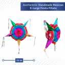 Mexican Piñata (X-Large 36 inches) - Authentic Handmade Foldable Large Pinata for Birthday Party - Piñatas para Cumpleaños - Fiesta Piniata - Mexican Star Pinata - Cinco de Mayo Pinatas