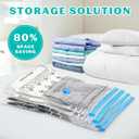15 Pack Vacuum Seal Bags for Clothing &Travel, Space Saver Vacuum Storage Bags for Blankets,Luggage,Clothes,Comforter, Hand Pump Included (3 Jumbo,3 Large,3 Medium,3 Small,3 Roll
