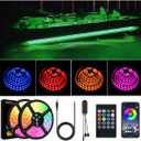 Led Strip Boat Lights Kit, 40FT Bluetooth Multi-Color Marine Pontoon Led Lights, Waterproof Boat Interior Light, Under Gunnel Deck Light, Night Fishing Lighting, APP/Remote Control, Sound Music Sync