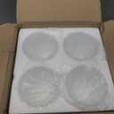4 Pack Frosted Glass Shade, Bell Shaped Light Fixture Replacement Glass Lamp Globe or Cover with 1-5/8-Inch Fitter for Chandelier Wall Sconce Pendant Light G0109