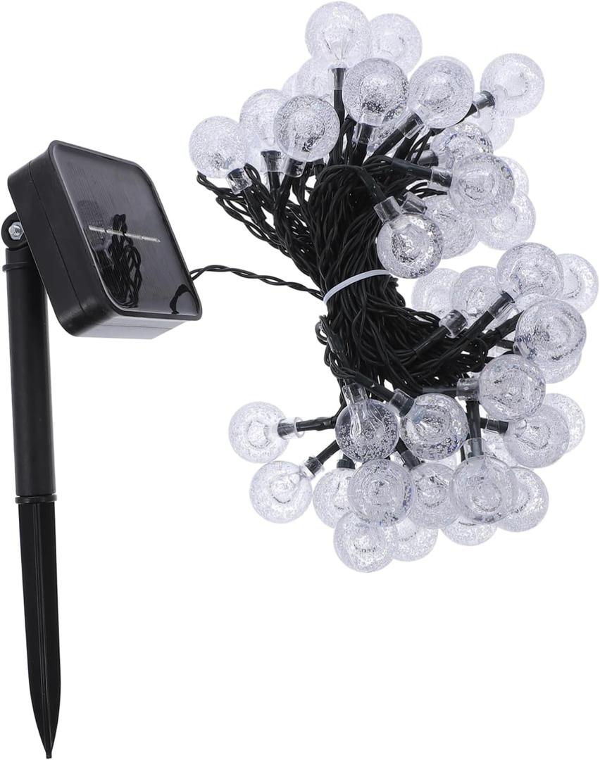 jojofuny Solar String Lights for Outdoor Decor Led Bubble Ball Fairy Lights Solar Panel for Garden Patio Balcony Courtyard Use