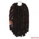 Black Textures Crochet Synthetic Bae Locs Hair Extensions, 12 Inch, Black with Colorful Threaded Accents (5 Packs) (99J (Red/Brown))