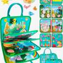 Montessori Busy Board for Toddlers 2-4 Years Old | Sensory Learning Toys for 2 Year Old Boys | Airplane Car Travel Busy Book, Educational Activities Toy for Birthday