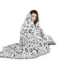 MACEVIA Boho Throw Blanket for Bed, Snow Leopard Printed Blanket, Woven Boho Blankets and Throws with Tassel for Couch Sofa, All Season Home Decor Cheetah Blanket (Snow Leopard 50"×70")