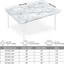 Rectangle Table Cover with Elastic Edge Design Waterproof Stain-Resistant Wipeable Fitted Table Cloth Fits 8 Foot Tables for Picnic, Camping, Outdoor, 96" x 30"