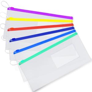 Timgle 200 Pcs Dental Zipper Pouches Zipper Lock Carrying Case with Business Card Holder Clear Toothbrush Pouch for Dental Hygiene Products Office Prizes, Color Random (10 x 7 inches)