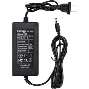 Facmogu 12V 5A Power Supply, AC DC Adapter, Converter 100-240V to 12 Volt 5 Amp Transformer for LED Strip Light Security Cameras System CCTV Accessories