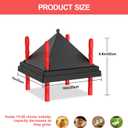 Chick Brooder Heating Plate with Anti Stand Cone, Adjustable Height Brooder Heater for Chicks, Downward Heat Distribution for Outdoor Barns & Coops (10" x 10" Black)