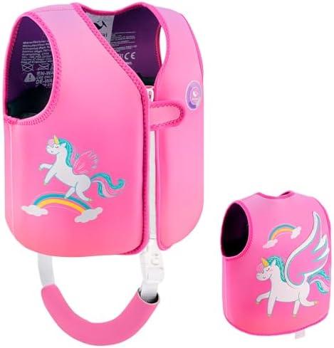 Pottwal Swim Vest for Kids - Swim Jacket - Made of Neoprene & EPE - with Adjustable Crotch Strap, Size S, 11-15KG