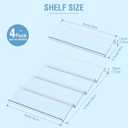 Suneerplay Spice Drawer Organizer 4 Tier, Acrylic Seasoning Organizer Rack, Clear Spice Rack Tray, Kitchen Seasoning Jars Drawers Insert (Jars Not Included/Expandable From 9" to 18")